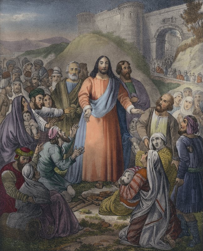 Cristo curando a multidão de Siegfried Detler Bendixen