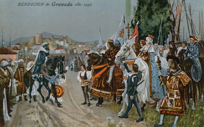 A rendição de Granada, 1492 de Spanish School