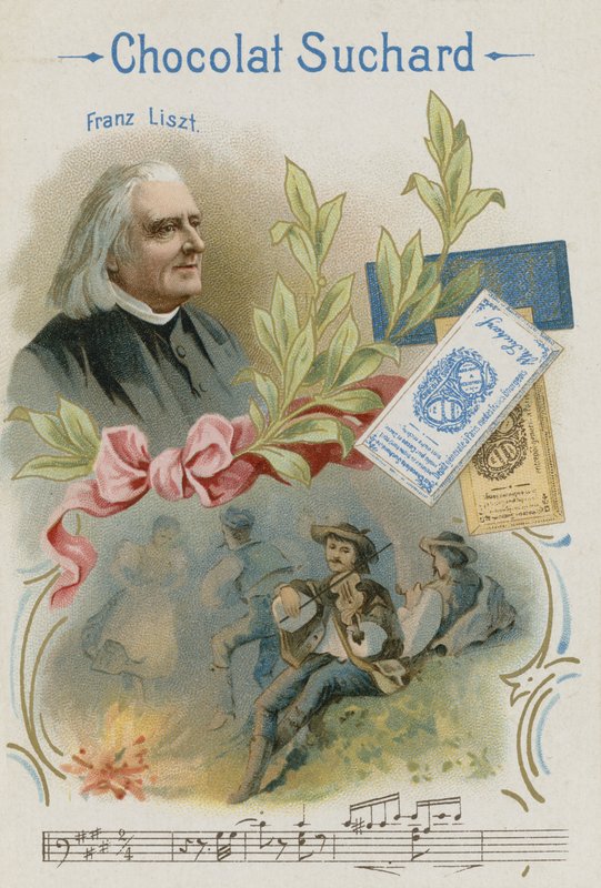 Franz Liszt, compositor e músico austríaco de Swiss School