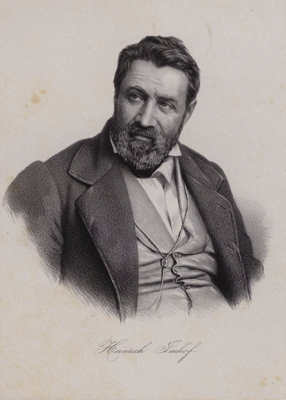 Heinrich Max Imhof, escultor suíço (gravura) de Swiss School