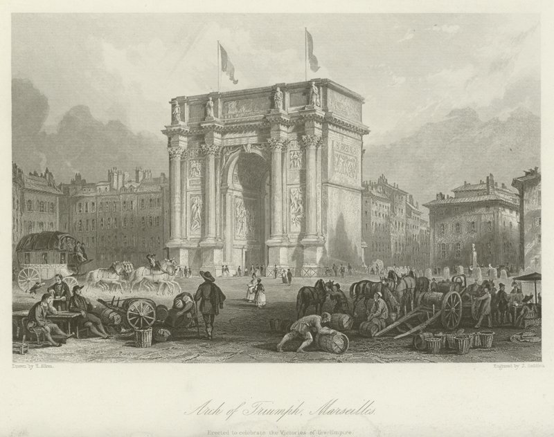 Arco do Triunfo, Marselha de Thomas Allom