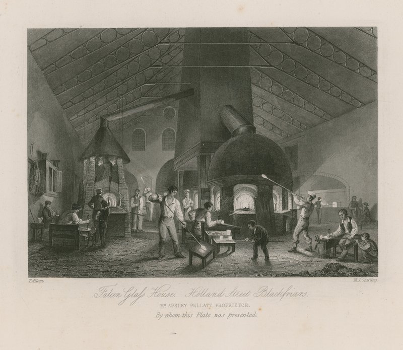 Casa de vidro do falcão de Thomas Allom