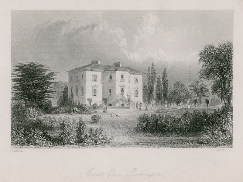 Monte Clare em Roehampton de Thomas Allom
