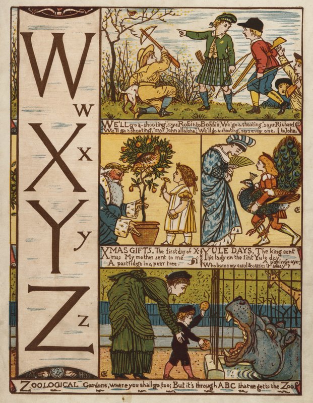 Alfabeto (cor litho) de Walter Crane