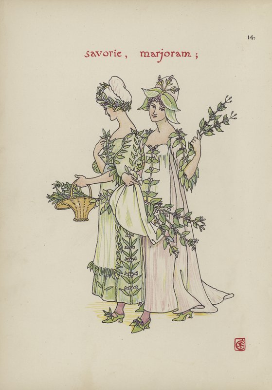 Flores do jardim de Shakespeare de Walter Crane