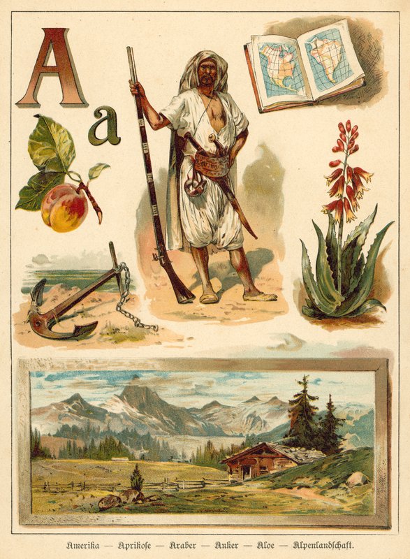 Letra A (chromolitho) de Walter Zweigle