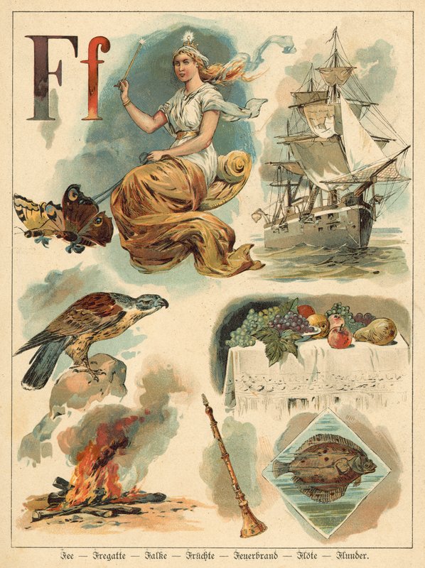 Letra F (chromolitho) de Walter Zweigle