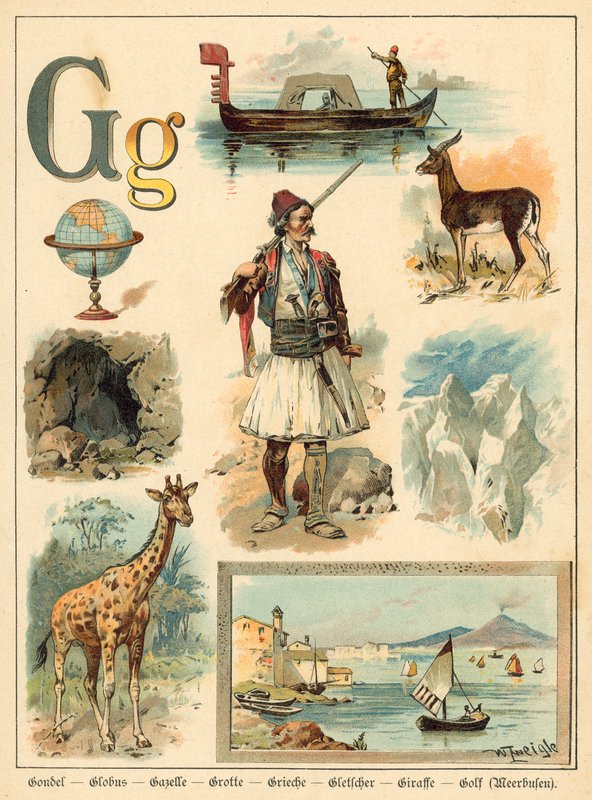 Letra G (chromolitho) de Walter Zweigle