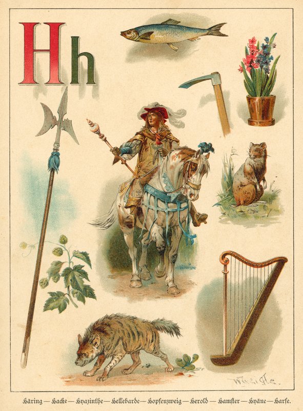 Carta H (chromolitho) de Walter Zweigle