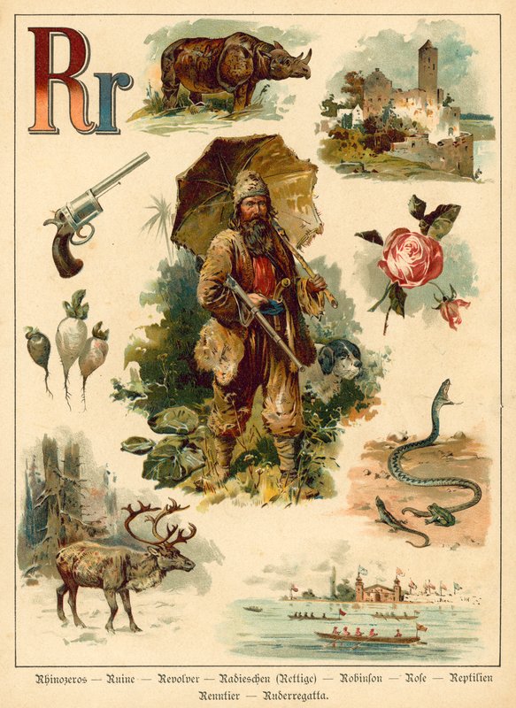 Letra R (chromolitho) de Walter Zweigle