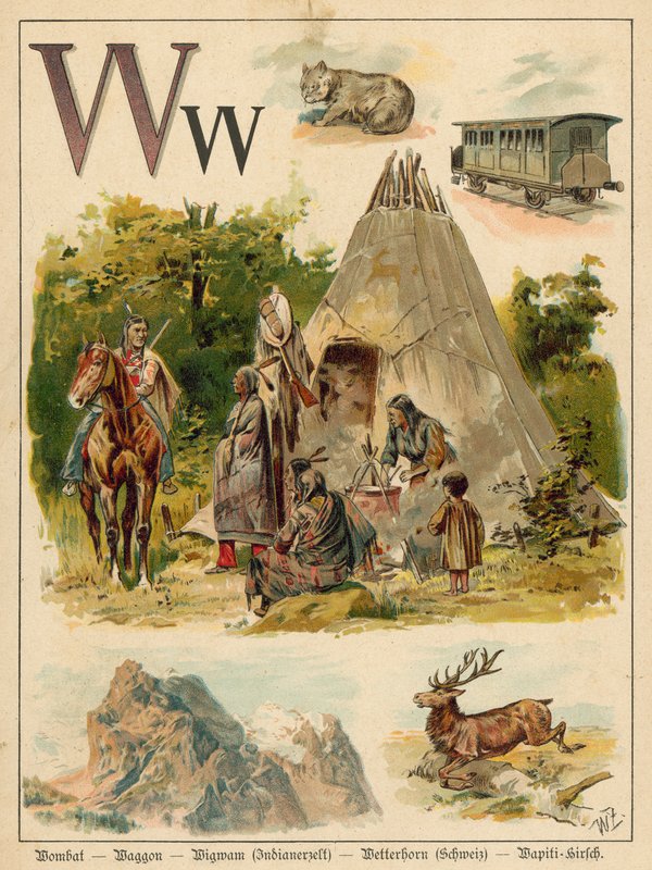 Carta W (chromolitho) de Walter Zweigle