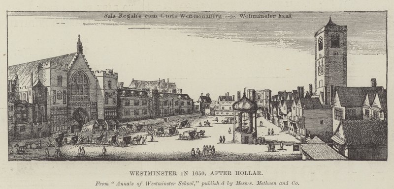 Westminster em 1650 de Wenceslaus Hollar
