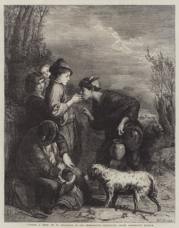 Dando uma mordida de William Mulready
