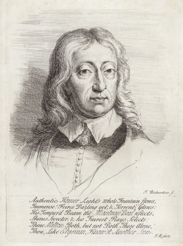 Retrato de John Milton de William Faithorne