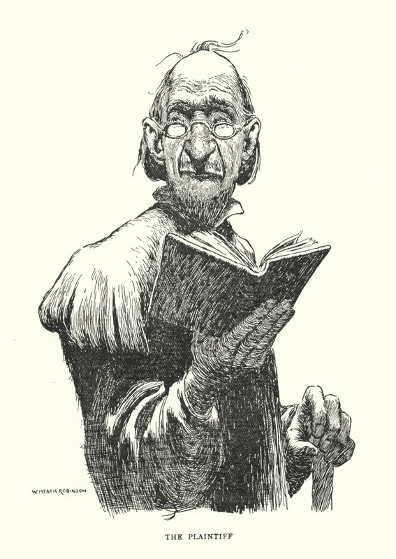O queixoso (litho) de William Heath Robinson