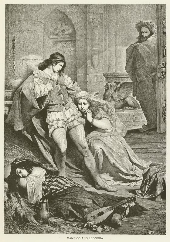 Manrico e Leonora de after Ferdinand Keller