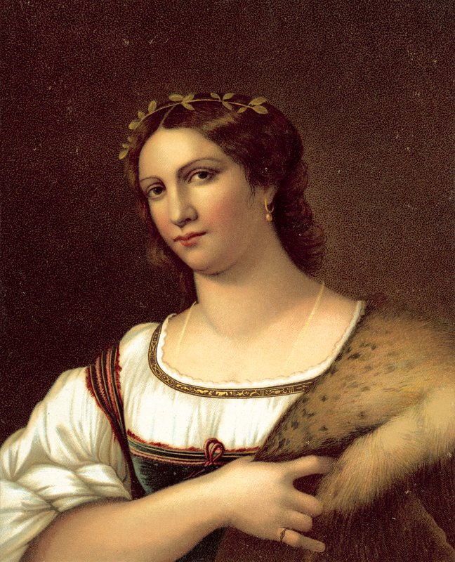 La Fornarina (cromolito) de after Raphael