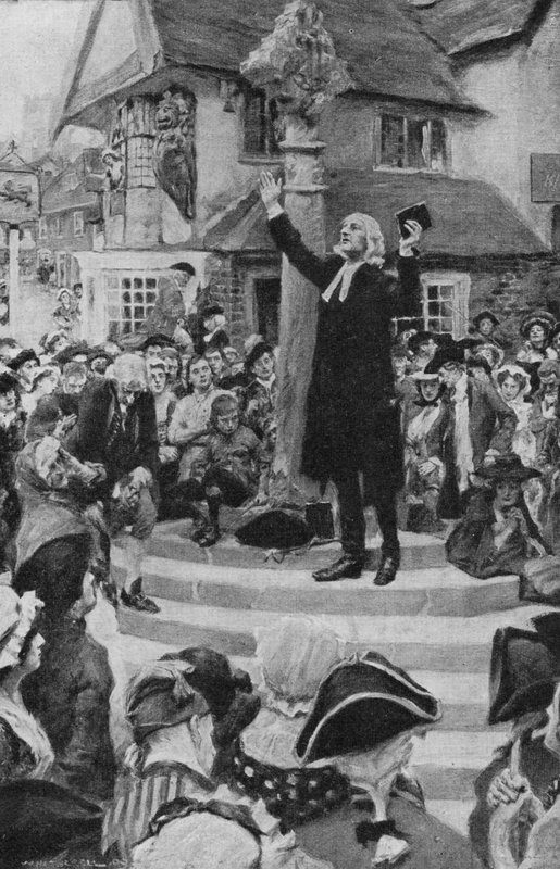 John Wesley pregando de after William Hatherell
