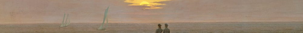 Lua nascendo sobre o mar (Caspar David Friedrich)